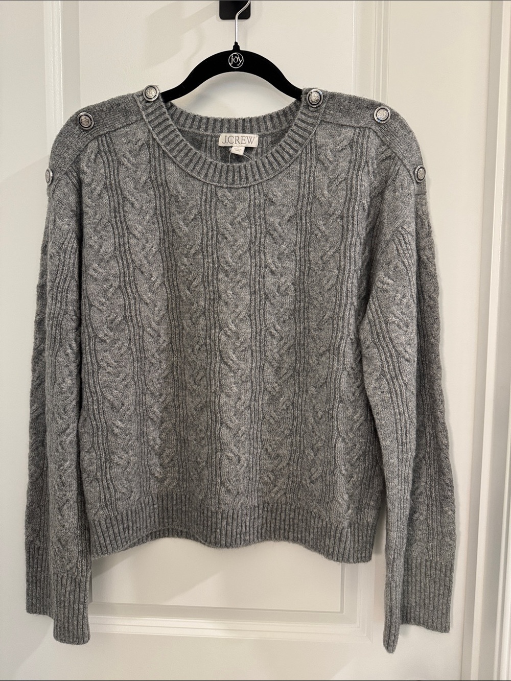 NWT J. Crew Cable Knit Sweater with Buttons